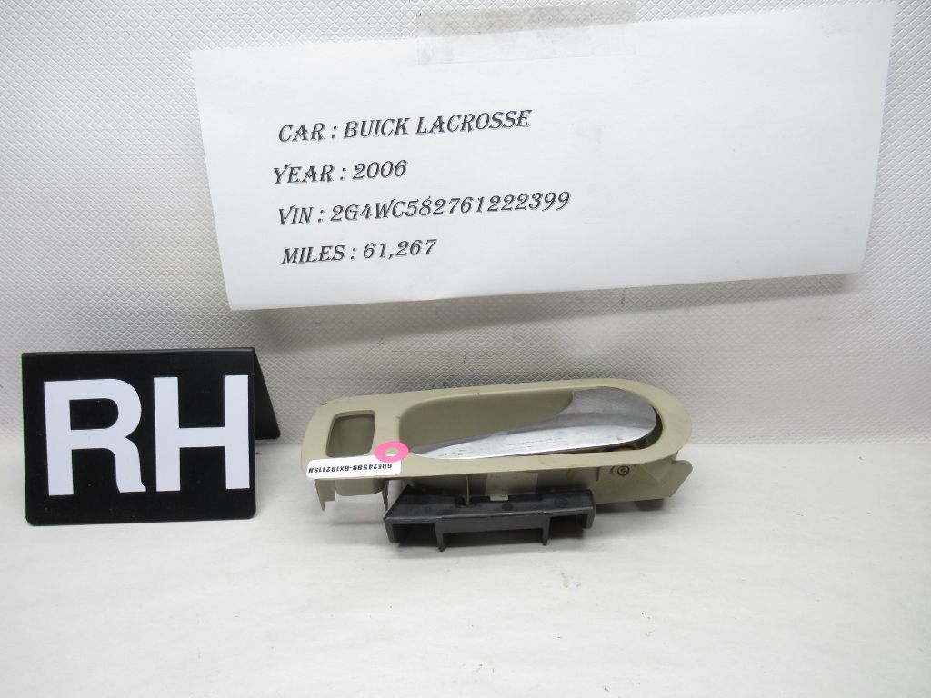 2005 - 2009 Buick Lacrosse Interior Door Handle Inner Passenger Rh 15257315 OEM