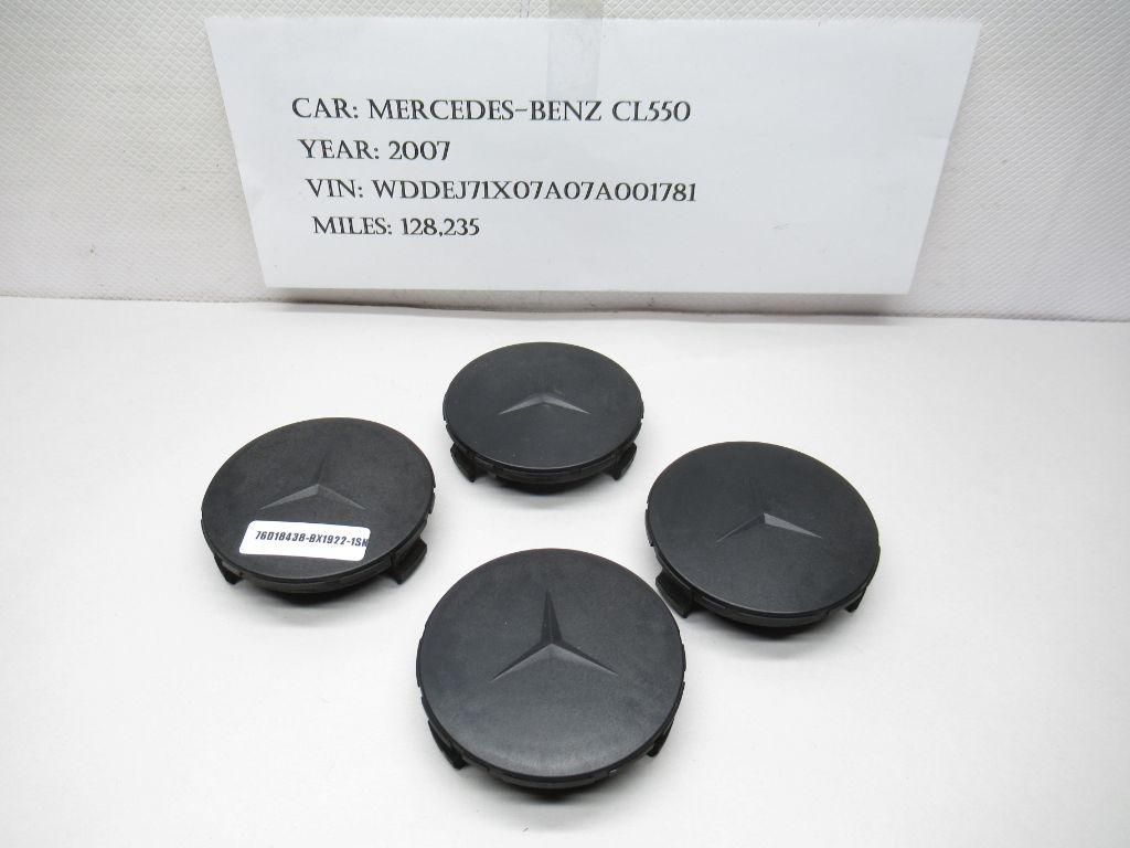 2007 Mercedes Benz CL550 Center Cap Set Black A1714000025 OEM