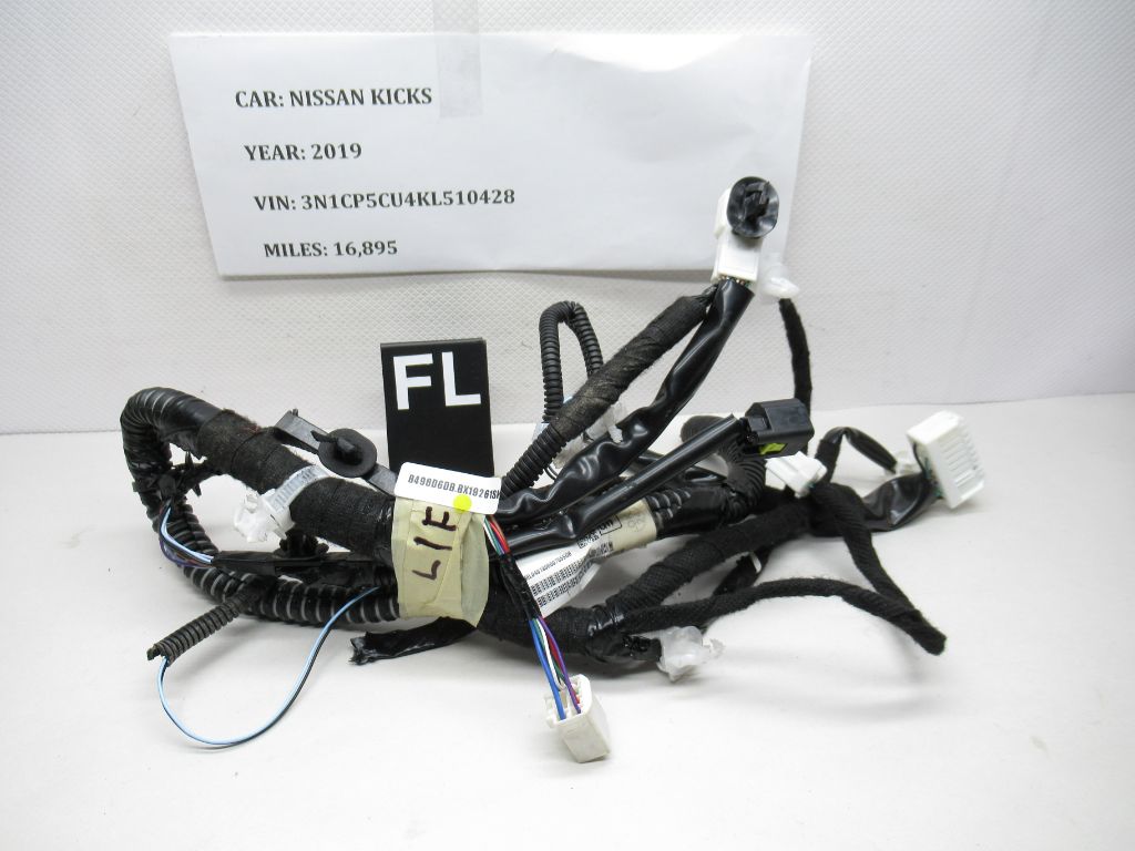 2018-2022 Nissan Kicks Front Left Door Wire Wiring Harness 24125-5RL0B OEM