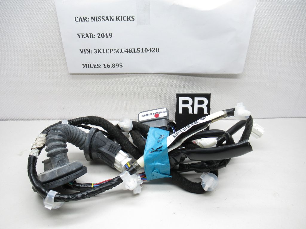 2018-2022 Nissan Kicks  Rear Right Door Wire Wiring Harness 24126-5RL0A OEM