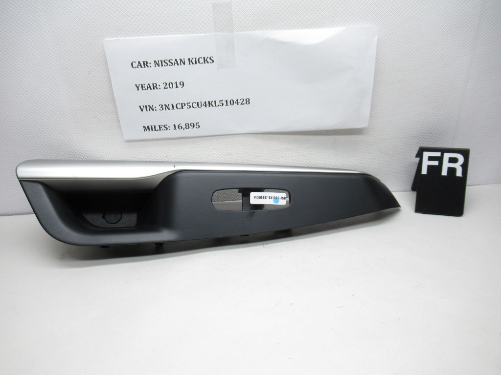 2018-2024 Nissan Kicks FR Door Window Switch Cover Bezel Trim 809605RB5E OEM