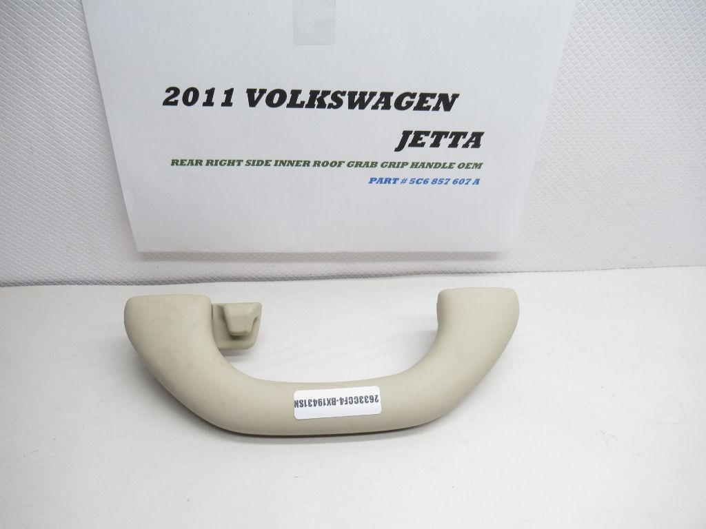 2011-2014 VW Jetta Rear Right Inner Roof Grab Handle 5C6857607A OEM