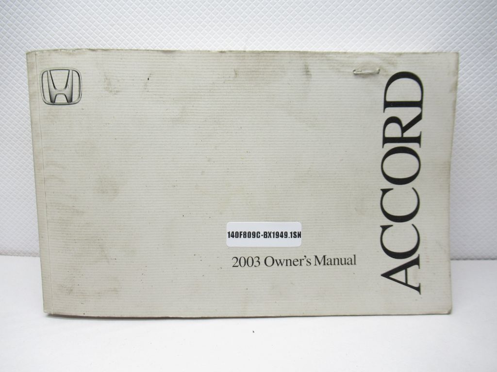 2003 Honda Accord Owner's Manual OEM