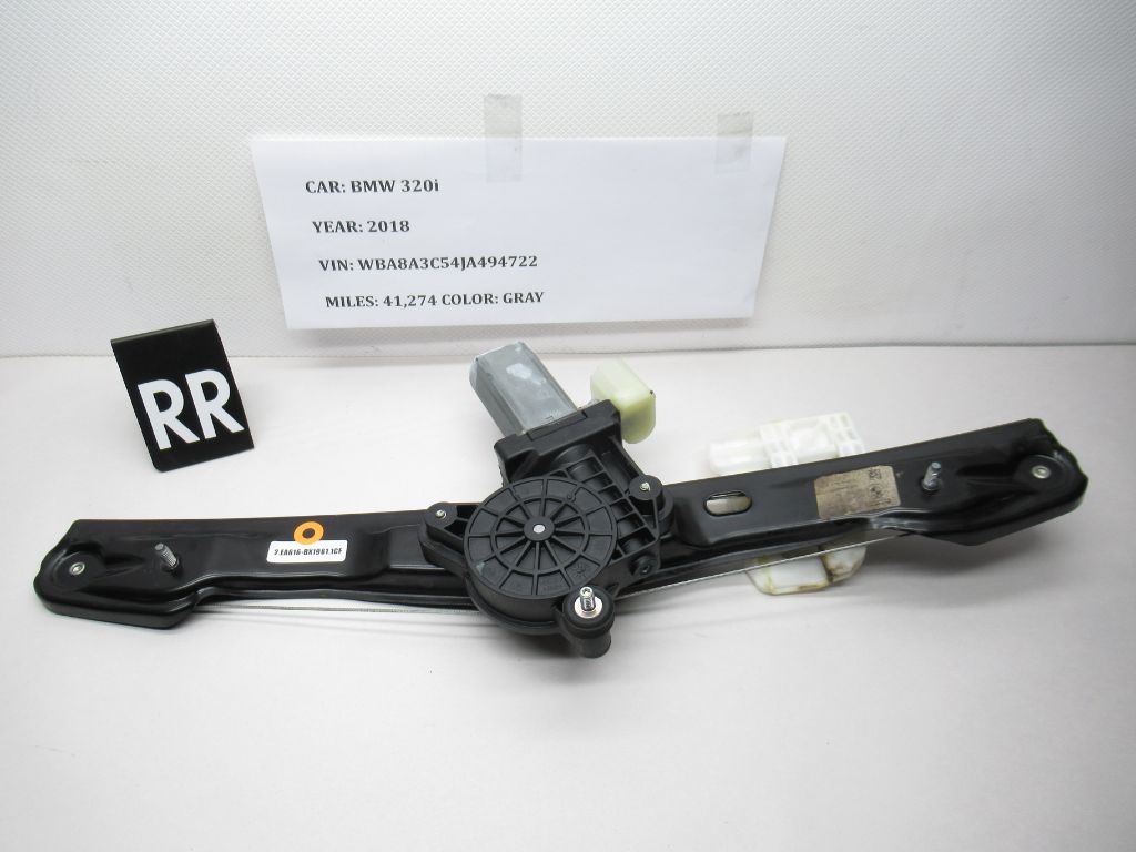 2013-2018 BMW 320I Rear Right Window Regulator W/ Motor M14647-PD1 OEM