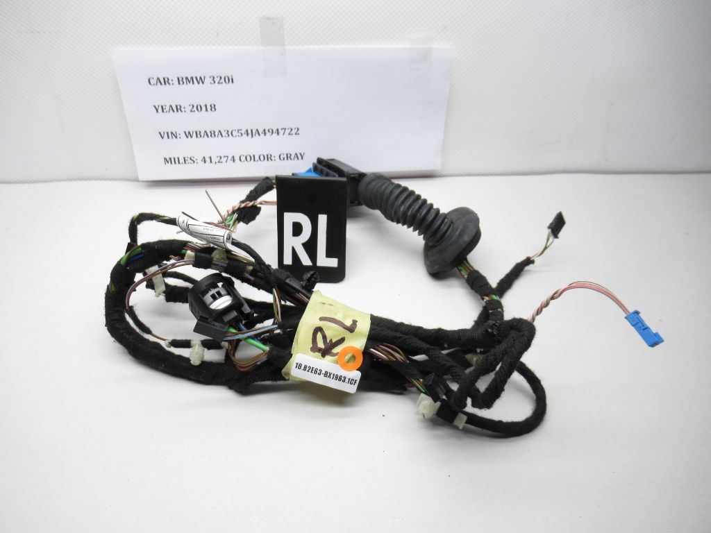 2015-2018 BMW 320I Rear Left Wiring Harness 9366761 OEM