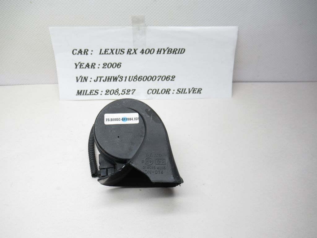 06-08 Lexus RX400H Low Pitch Tone Horn Alarm Signal Denso DN-014 OEM