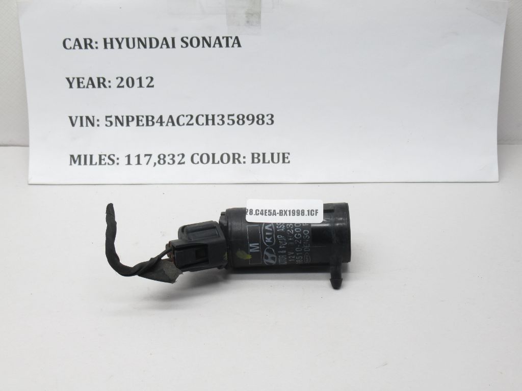 2011 - 2014 Hyundai Sonata Windshield Washer Pump Motor 98510-2G000 OEM