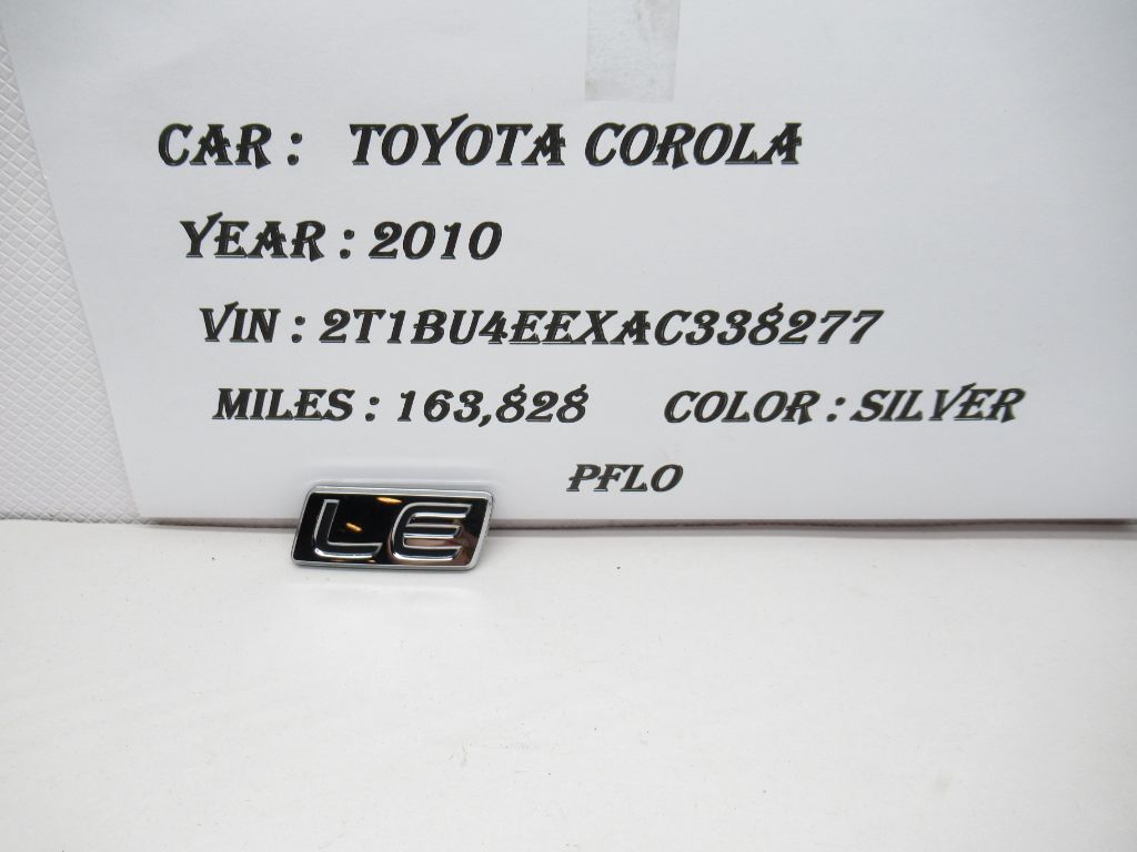 09 - 13 Toyota Corolla LE Rear Emblem Logo Badge OEM