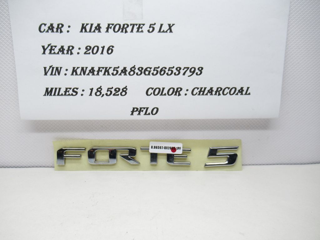 2014-2018 KIA FORTE 5LX Rear Gate Lid Chrom Emblem Logo Badge Symbol OEM