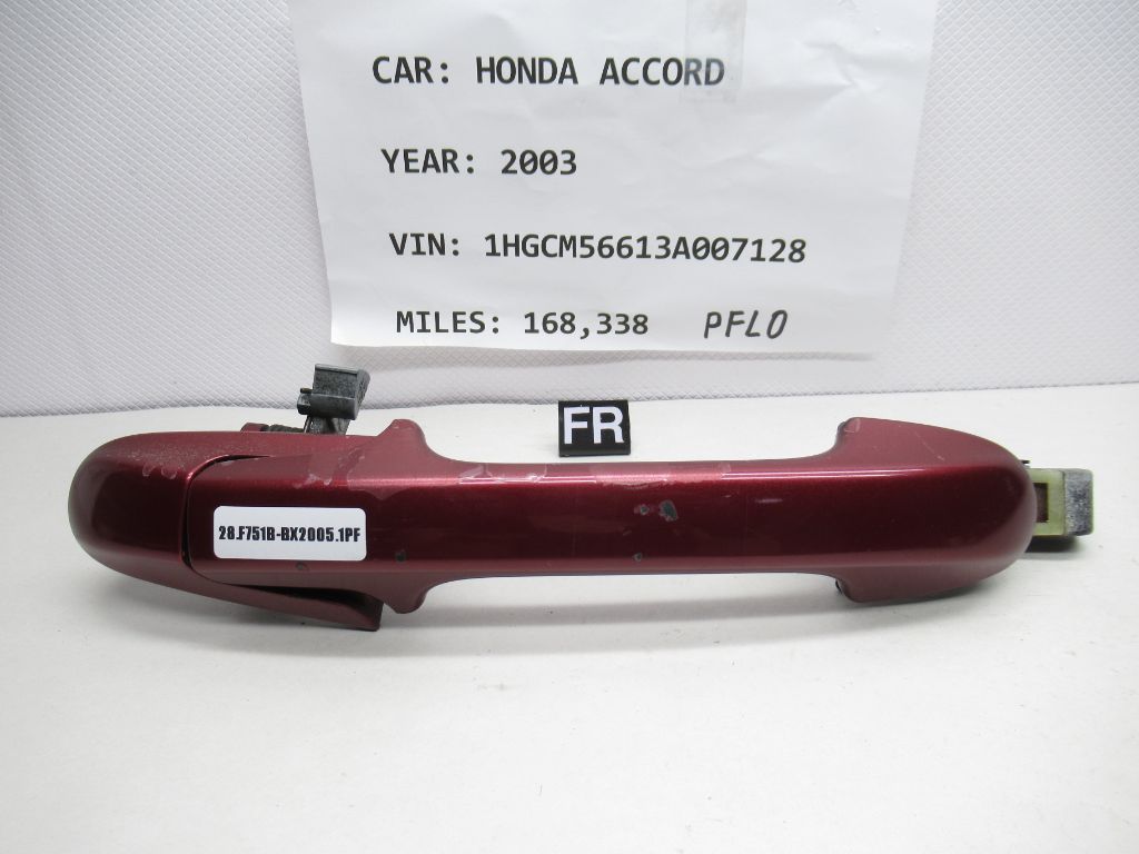 3-07 HONDA Accord Front Right Door Handle Exterior Assembly 129-52254BR OEM