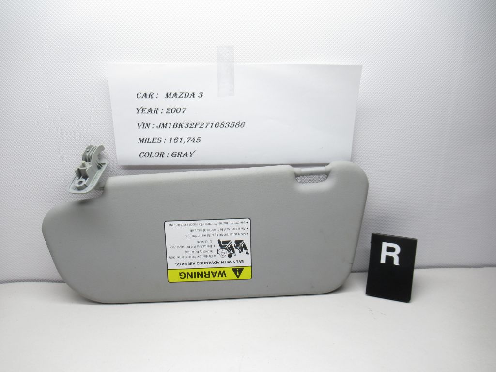2007-2009 MAZDA 3 Right Side Sun Visor Sunvisor BN8P69270C77 OEM