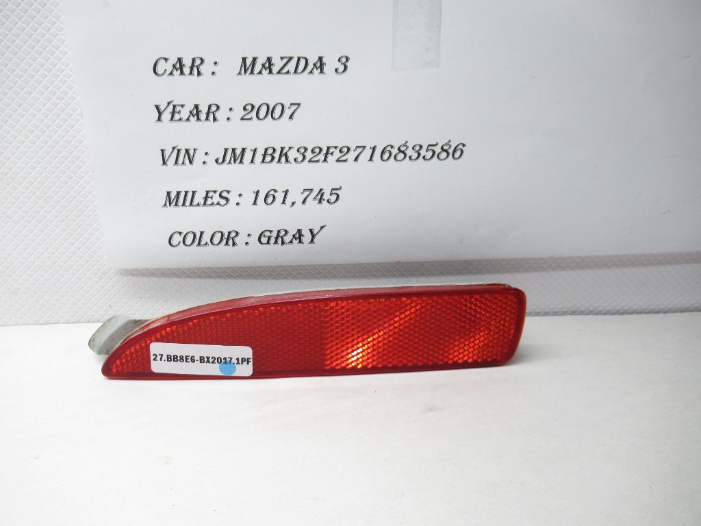 2004-2009 Mazda 3 Rear Left Reflector P2491A OEM