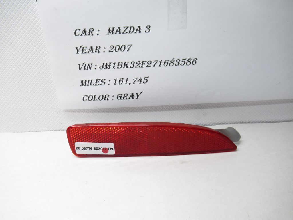 2004-2009 Mazda 3 Rear Right Reflector OEM