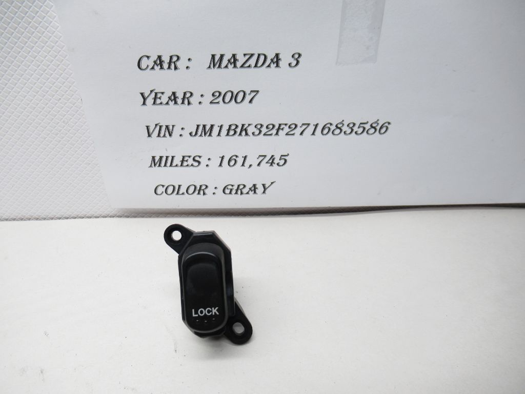 2007-2009 Mazda 3 Door Lock Switch Button BN8G66660 OEM