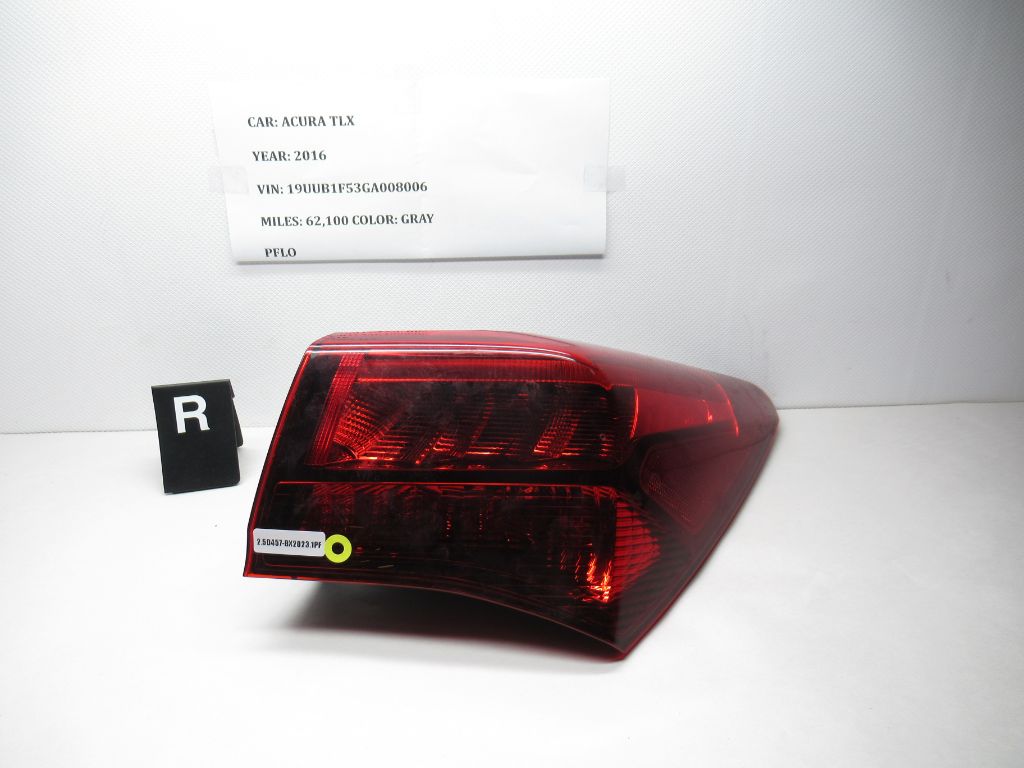 2015-2017 Acura TXL Right Side Halogen LED Outer Tail Light W0859 OEM