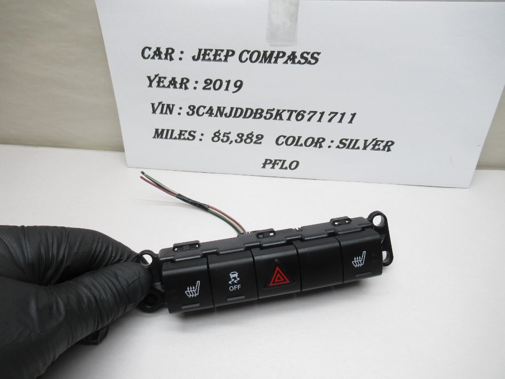 19 Jeep Compass Heated Seat Traction Hazard Control Switch P68044103AB OEM