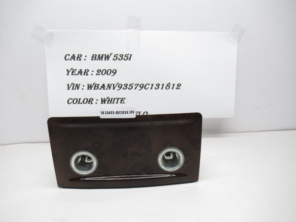 08-10 BMW 535i Wood Trim Rear Seat Lighter Cover Holder 6951149-04 OEM