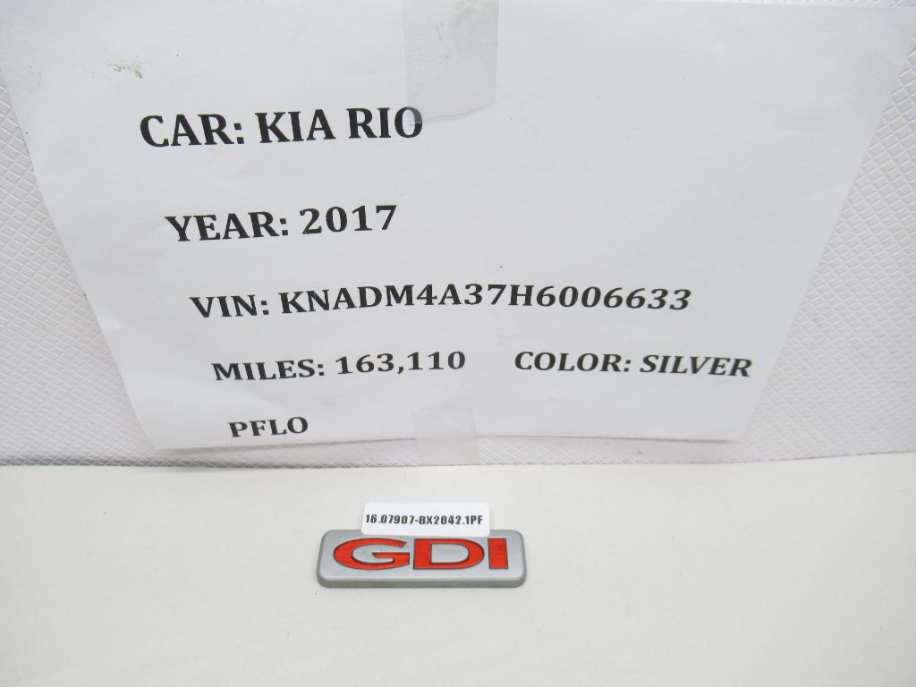 2013-2020 Kia Rio GDI Emblem Logo Badge Symbol OEM