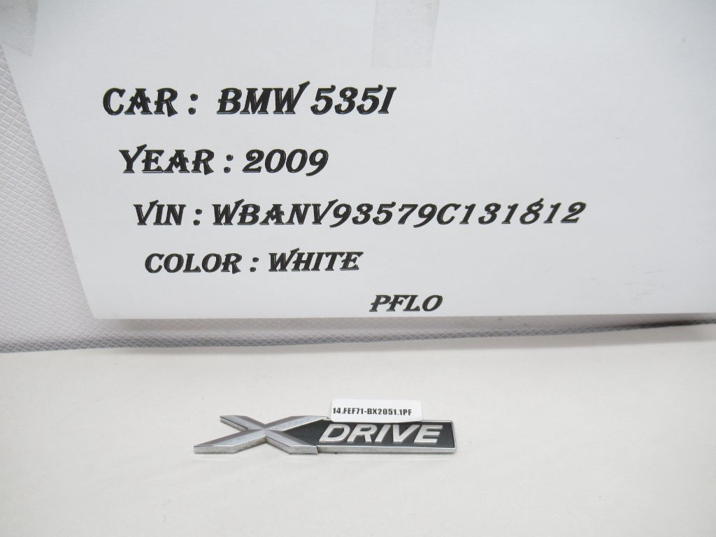 2009 BMW 5 Series xDrive Badge 7229910 OEM