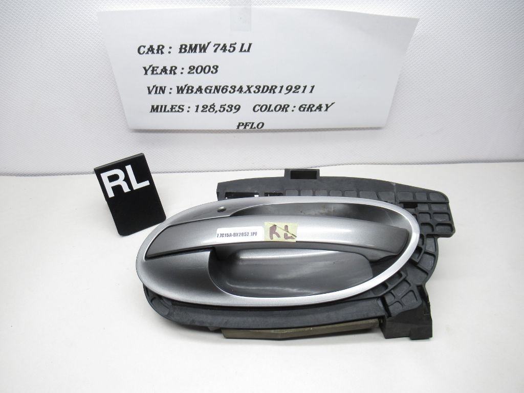 02-05 BMW 745Li Rear Left Side Exterior Door Handle 70137031 OEM