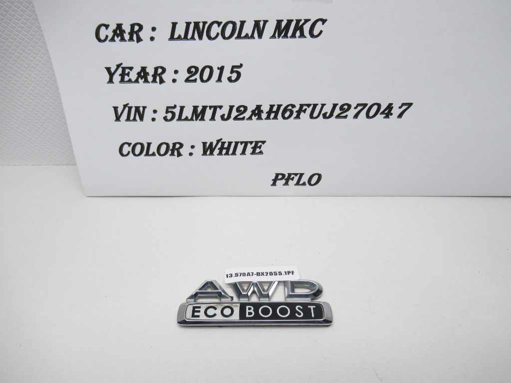 15-17 Lincoln MKC AWD Eco Boost Chrome Rear Hatch Emblem EJ7Z-9942528-C OEM