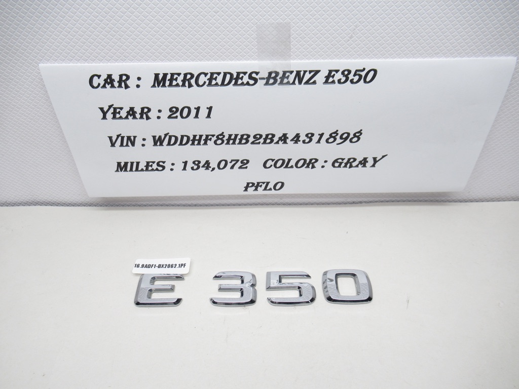 10-16 Mercedes-Benz E350 Trunk Logo Nameplate Badge Decorate A 212 817 67 15 OEM