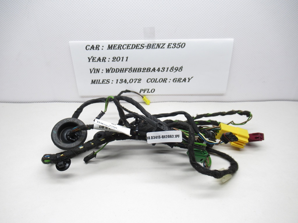 10-16 Mercedes-Benz E350 Front Left Door Wire Wiring Harness 212 540 99 10 OEM