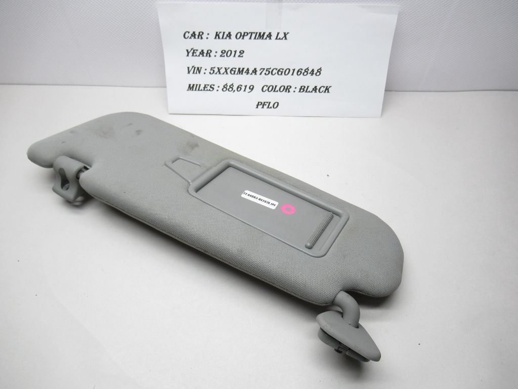 2011-2012 KIA Optima Driver Side Sun Visor Sunvisor Shade Gray OEM