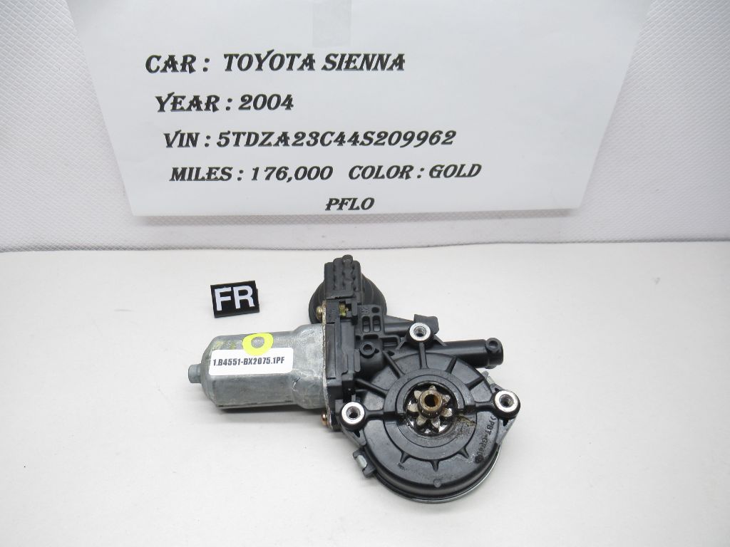 2004-2010 Toyota Sienna Right Front Door Window Motor Regulator 262100-2540 OEM