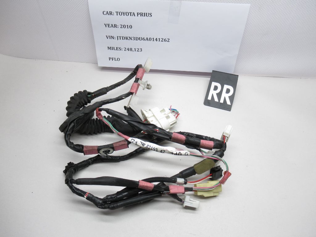 2010-2015 Toyota Prius Rear Passenger Door Wiring Harness 82153 47140 OEM