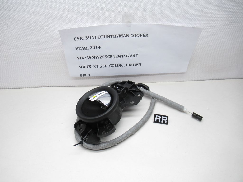 2014 Mini Cooper Countryman RR Door Handle Enclosed Track Inside 14697410 OEM