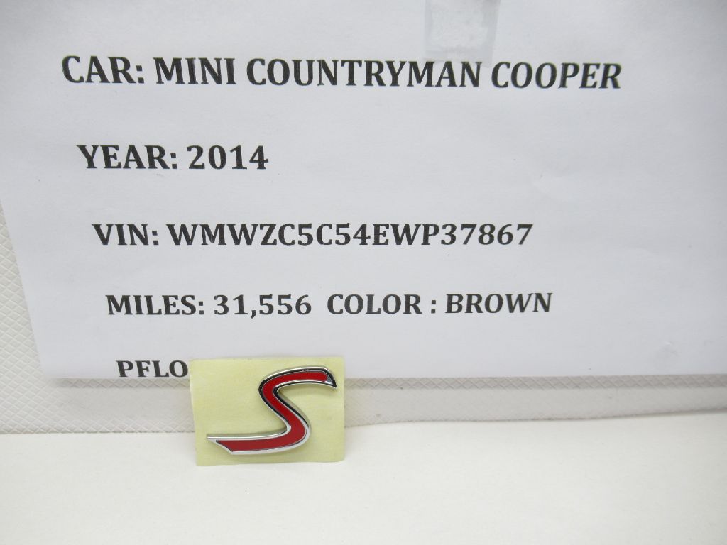 14-24 Mini Cooper Countryman S Front Grille Emblem Badge Letter 51137414340 OEM