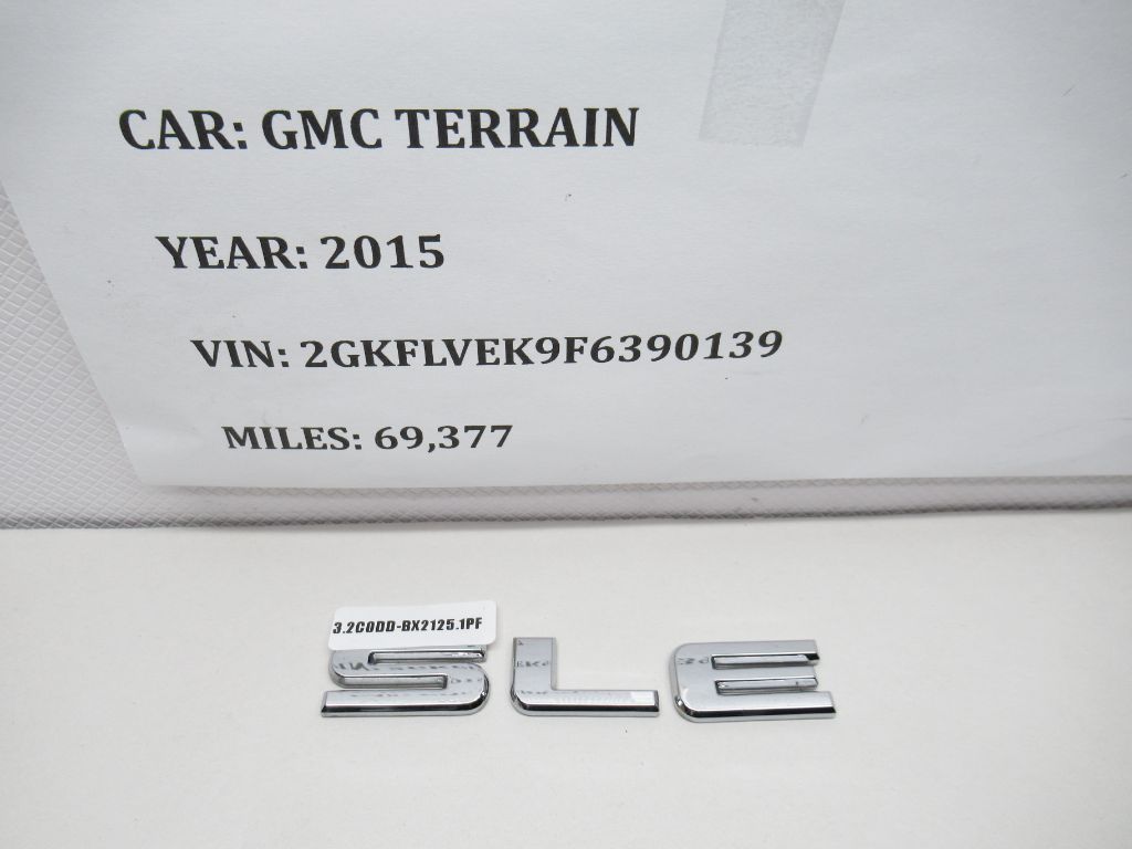 2010-2015 GMC Terrain SLE Side C-Pillar Emblem Badge OEM