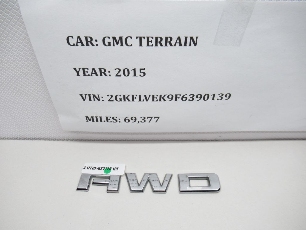 2007-2017 GMC Terrain AWD Rear Trunk Emblem Badge OEM