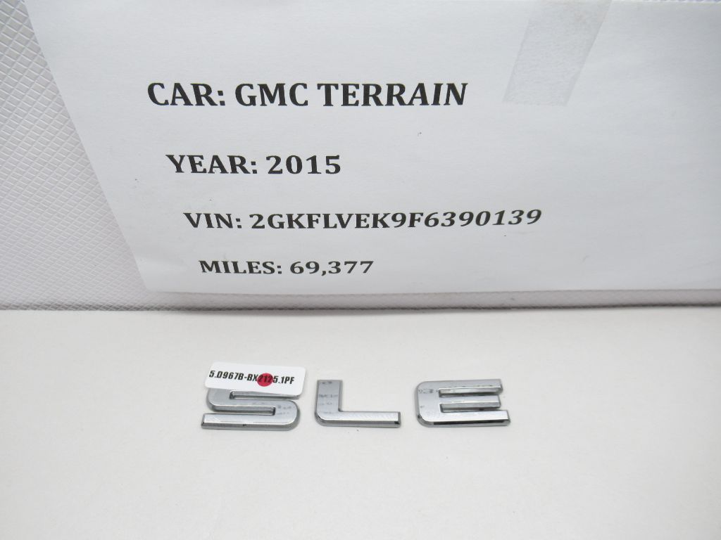 2010-2015 GMC Terrain SLE Side C-Pillar Emblem Badge OEM