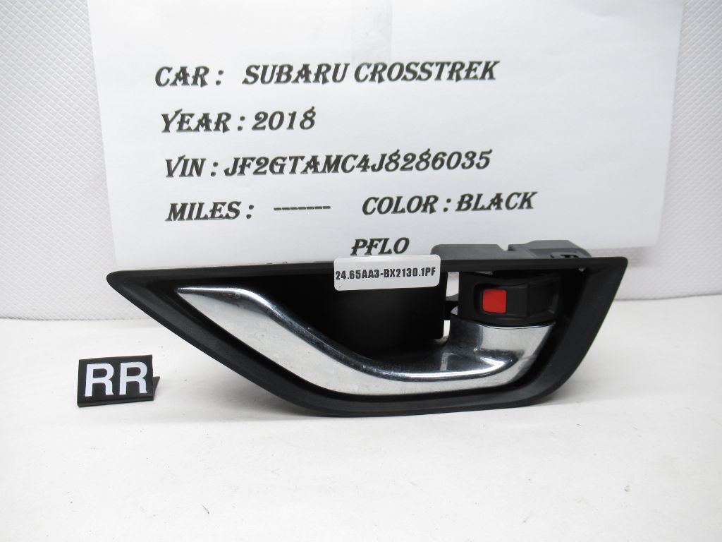 2018 - 2023 Subaru Crosstrek Rear Right Side Interior Door Handle OEM