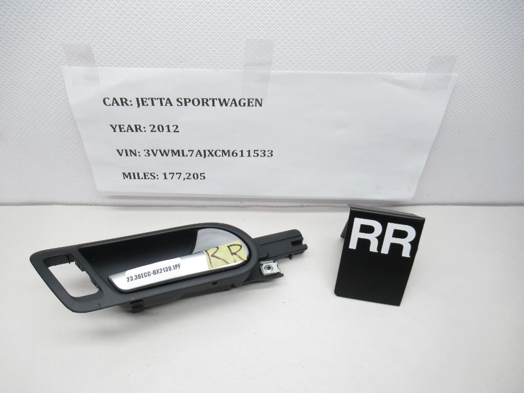 11-18 Volkswagn Jetta Sportwagen Rear Right Door Interior Handle 1K2837114 OEM