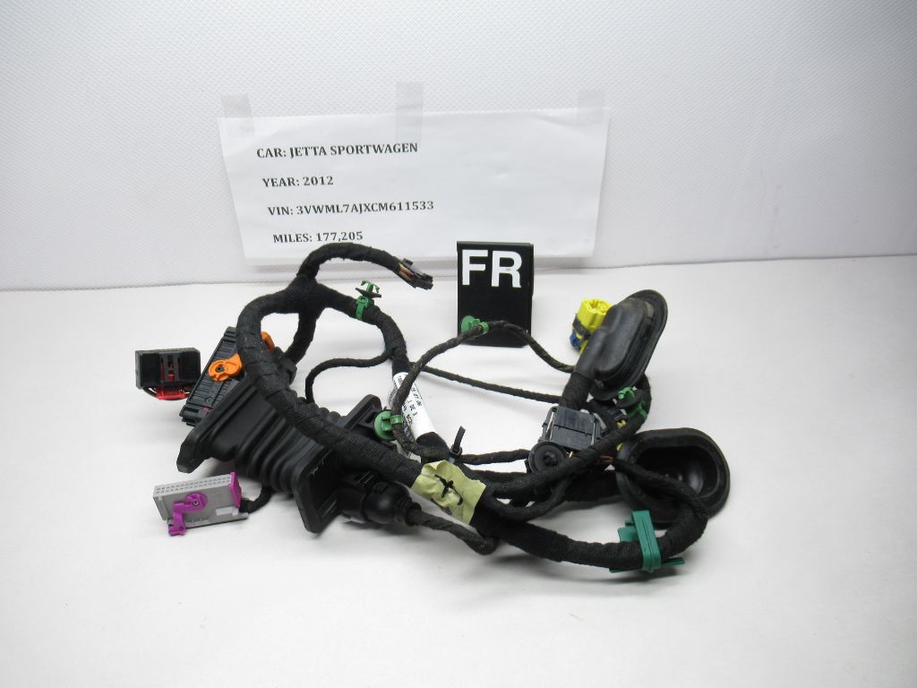 11-18 Volkswagn Jetta Sportwagen Front Right Door Wiring Harness 1K5971121 OEM