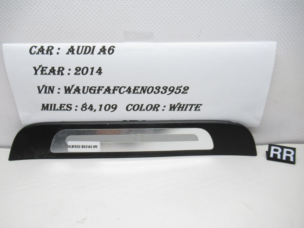 2012-2018 AUDI A6 Rear Right Door Sill Scuff Plate Trim Cover 4G0853376G OEM