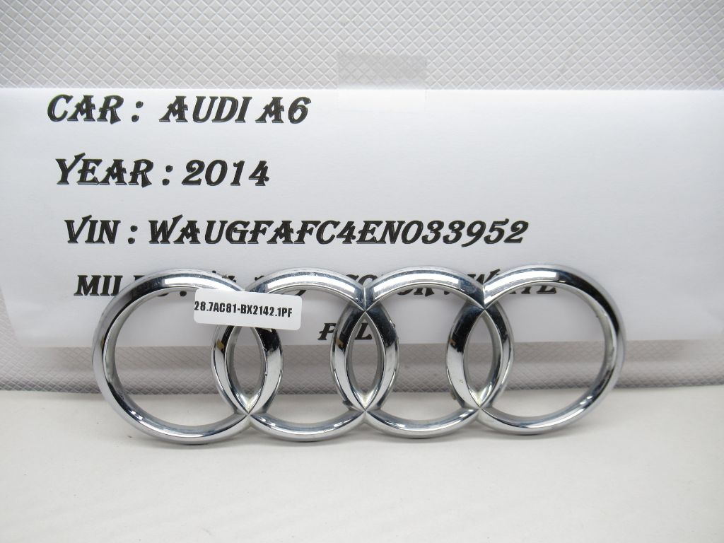 12-18 Audi A6 Rear Emblem Back Trunk Chrome Rings Badge Logo 4G58537422ZZ OEM