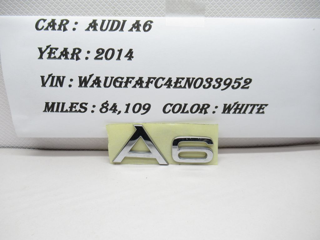 05-20 Audi A6 Quattro Trunk Emblem Badge A6 4B0853741C OEM