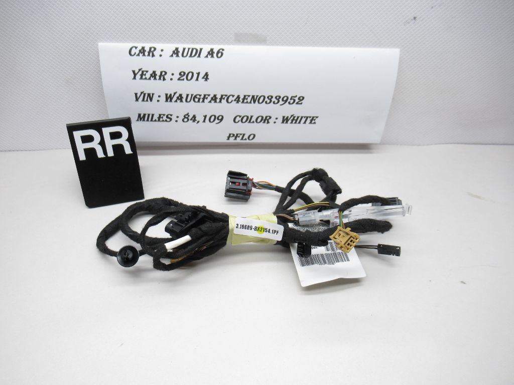 12-15 Audi A6 S6 C6 Rear Door Wiring Harness Right Side 4G5971693B OEM