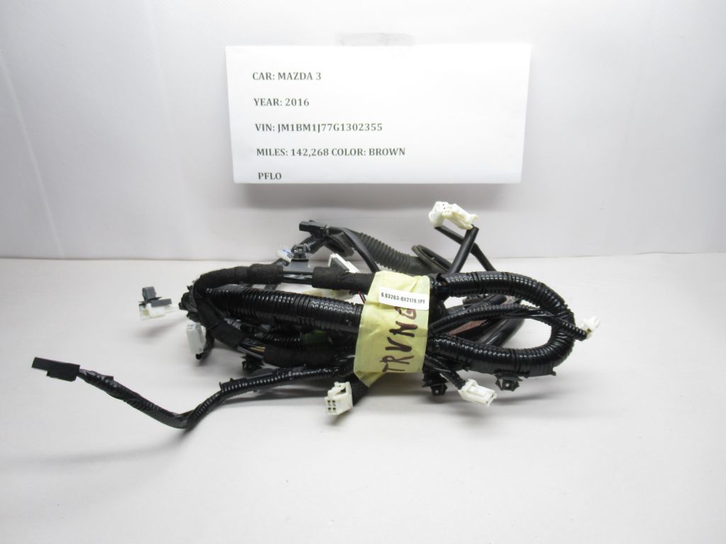 2016 Mazda 3 Tailgate Liftgate Back Door Wire Wiring Harness BHN9-67-060A OEM