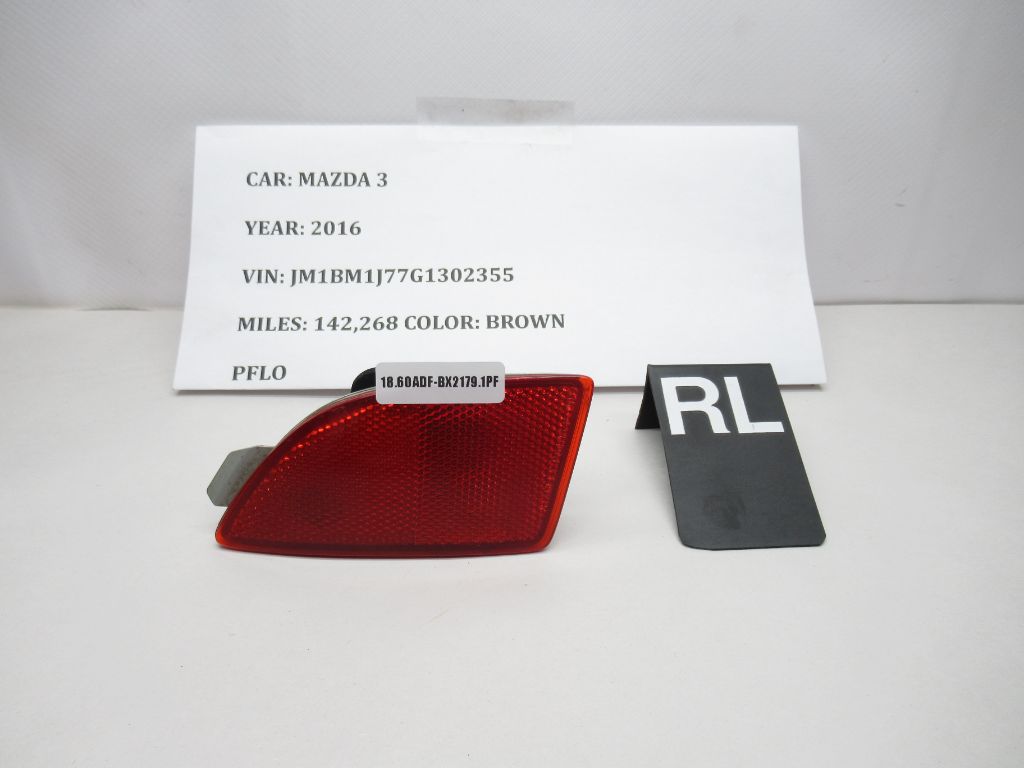 2014-2016 Mazda 3 Rear Left Bumper Reflector BCW8515M0 OEM