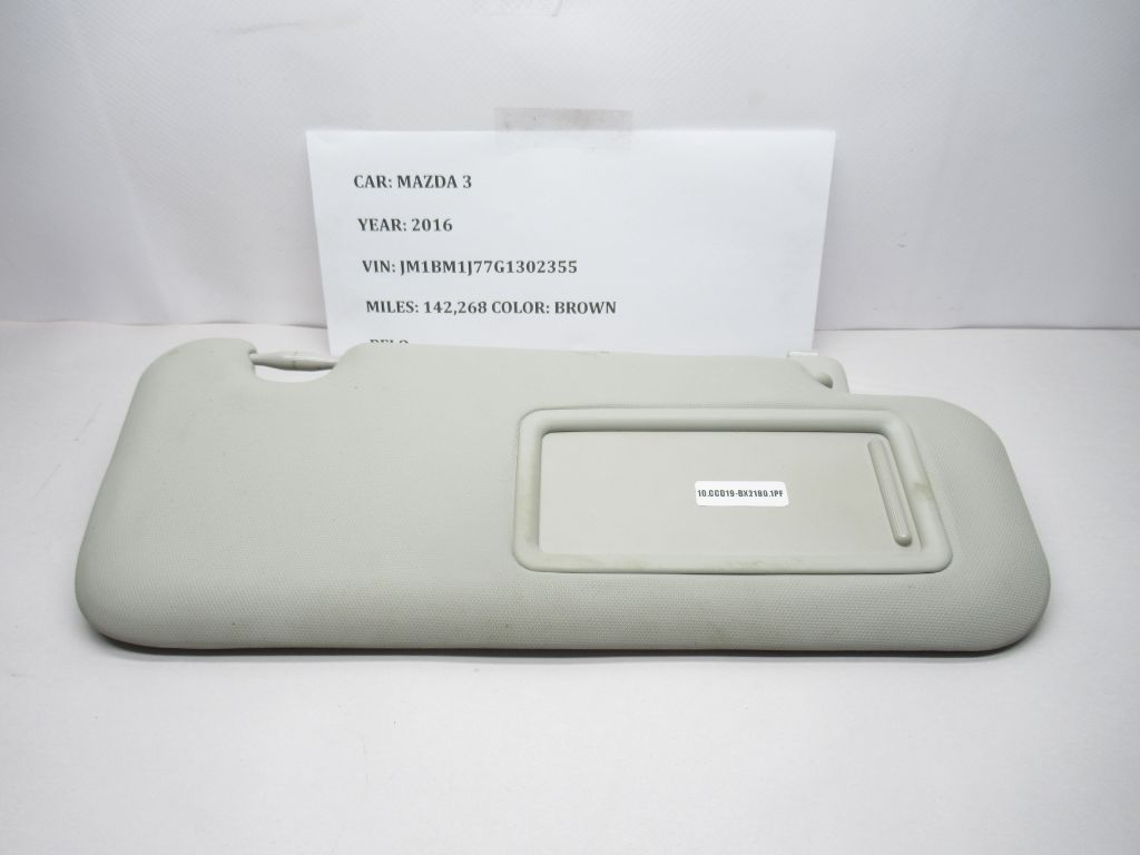 14-18 Mazda 3 Passenger Sun Visor Sun Visor BHN1-69-320B-75 OEM