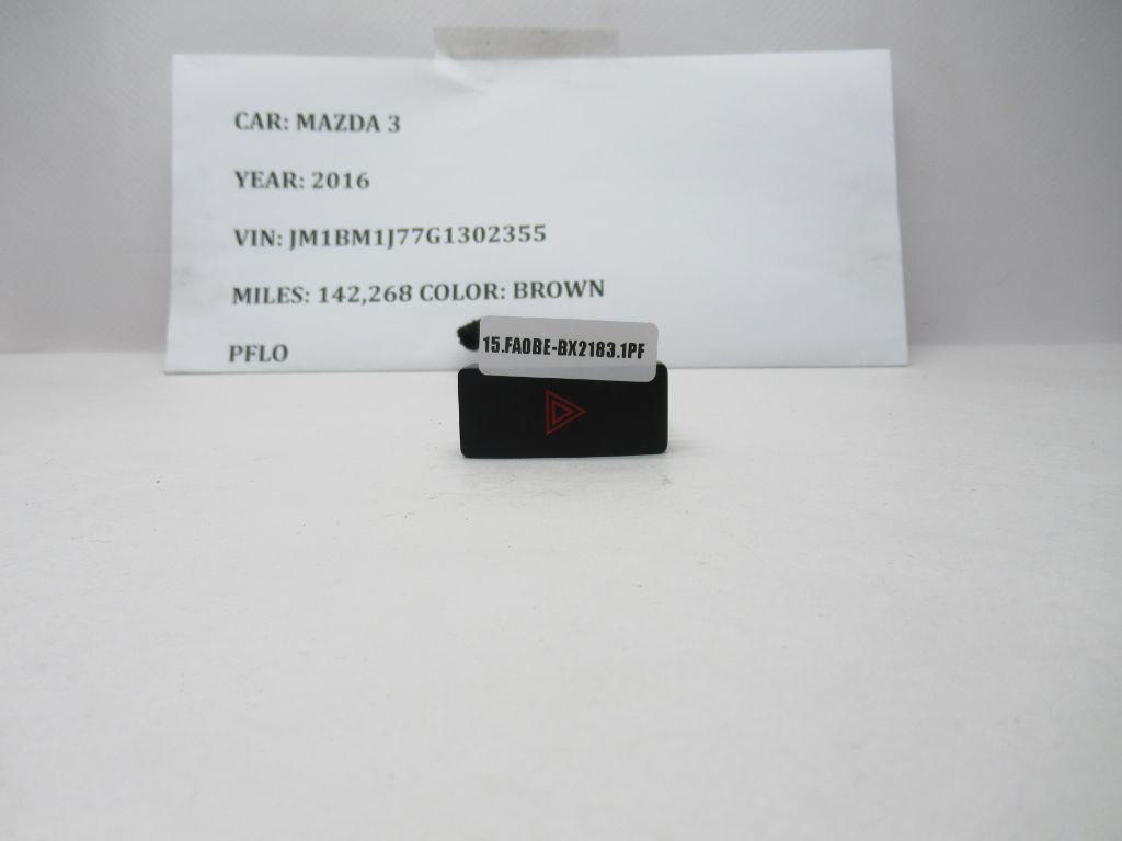 2014 - 2016 Mazda 3 Dash Hazard Emergency Warning Switch BHR1664H0 OEM