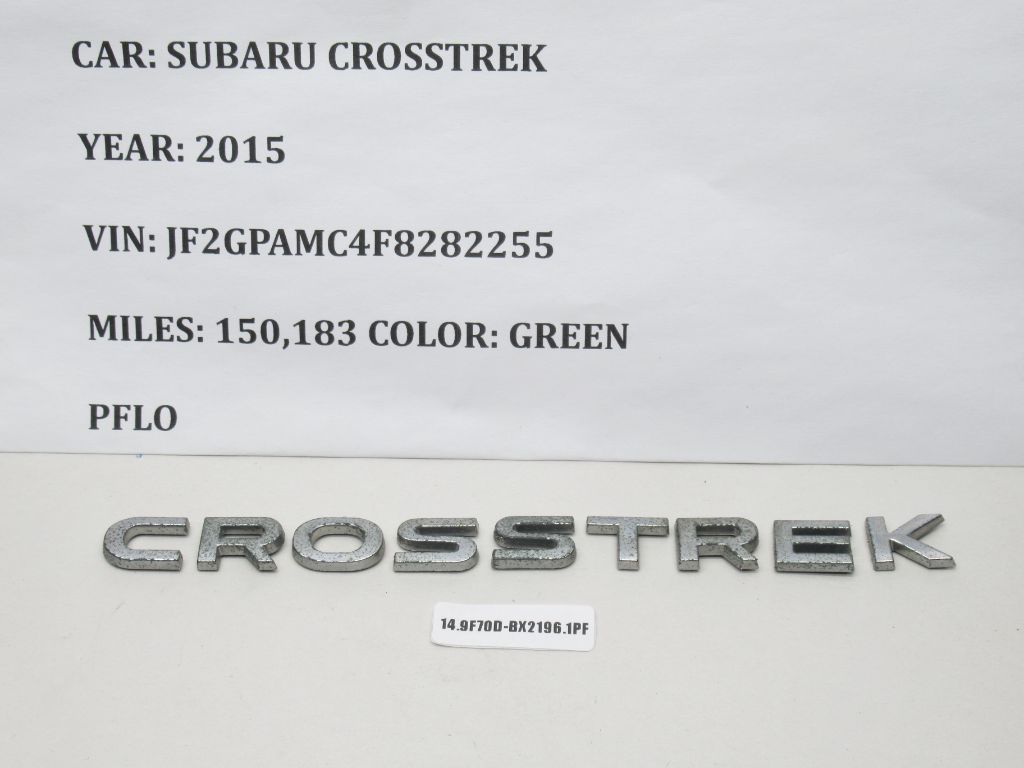 2013-2015 Subaru XV Crosstrek Rear Nameplate CROSSTREK 93079FL160 OEM