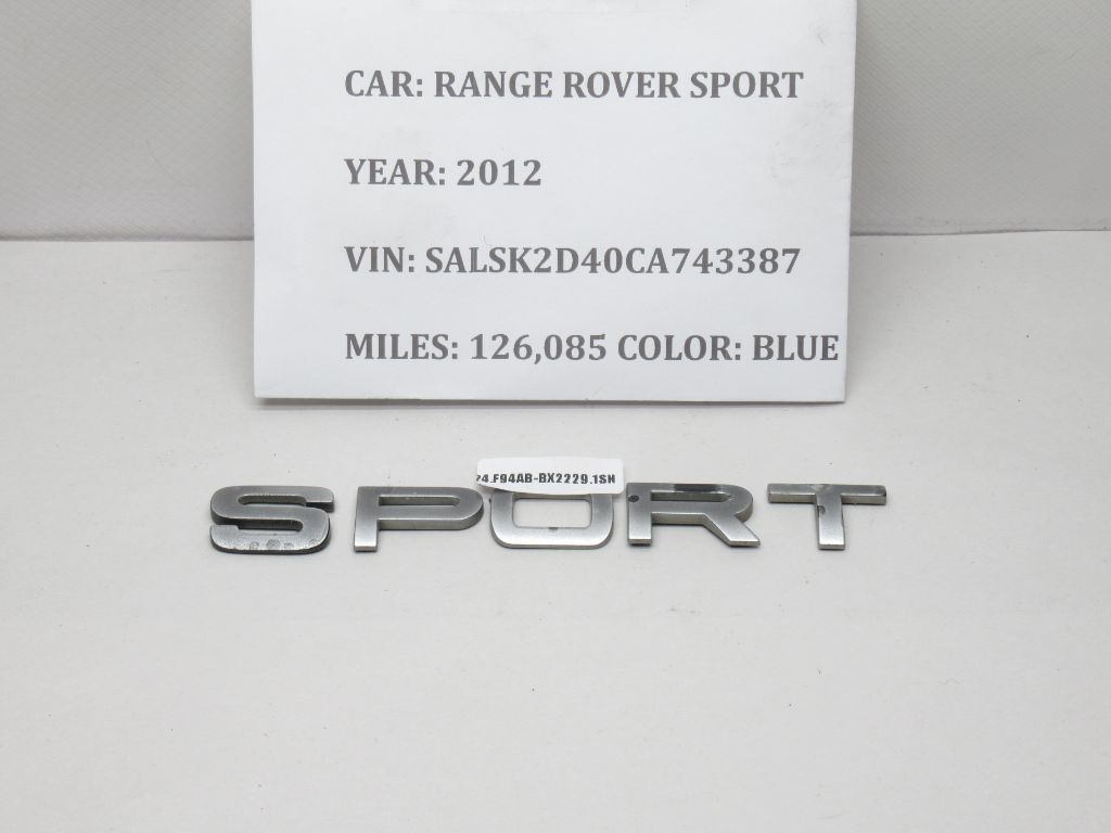 2003-2012 Range Rover Sport Emblem Logo Letters Badge Rear Silver OEM