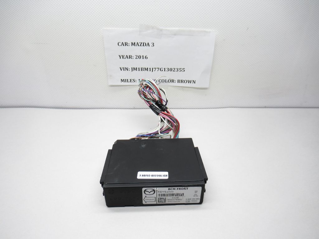 2014-2016 MAZDA 3 Body Control Module BCM Front Fts KDY5-675X0 OEM