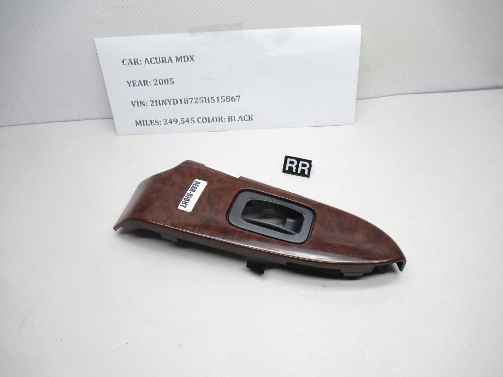 01-06 Acura MDX Rear Right Side Door Window Switch Cover Bezel 83700S3VA010 OEM